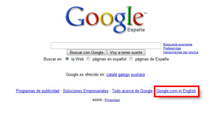 Si tecleo google.com, quiero ir allí, ¡no a google.es! | Incognitosis